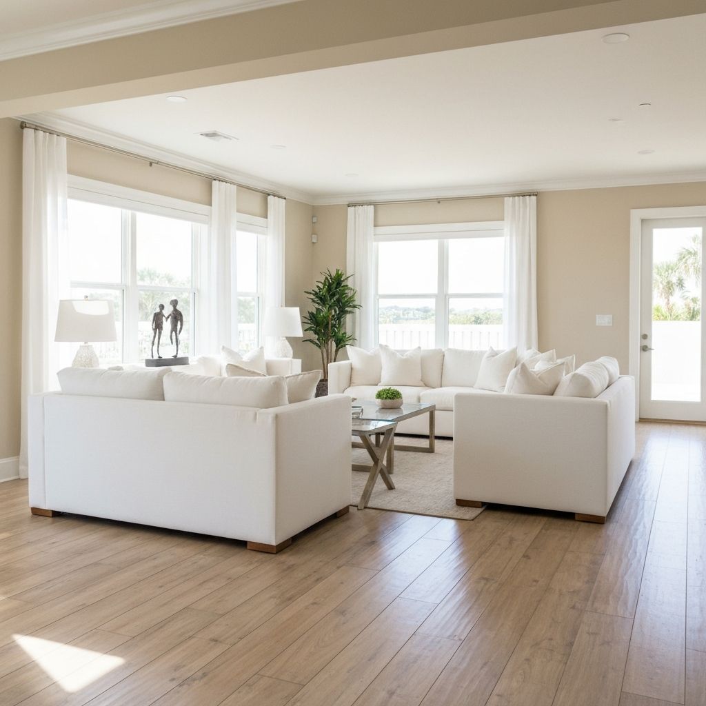 Beautifully cleaned coastal home interior